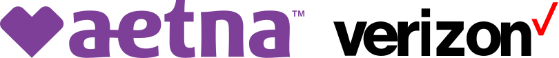 Aetna Verizon combined logo
